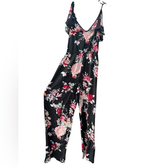 Xhilaration Black and Pink Floral Romper - Picture 5 of 7